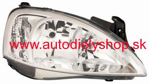  Opel Corsa C 00-06 svetlo H1+H7 Pravé r.v.04-06