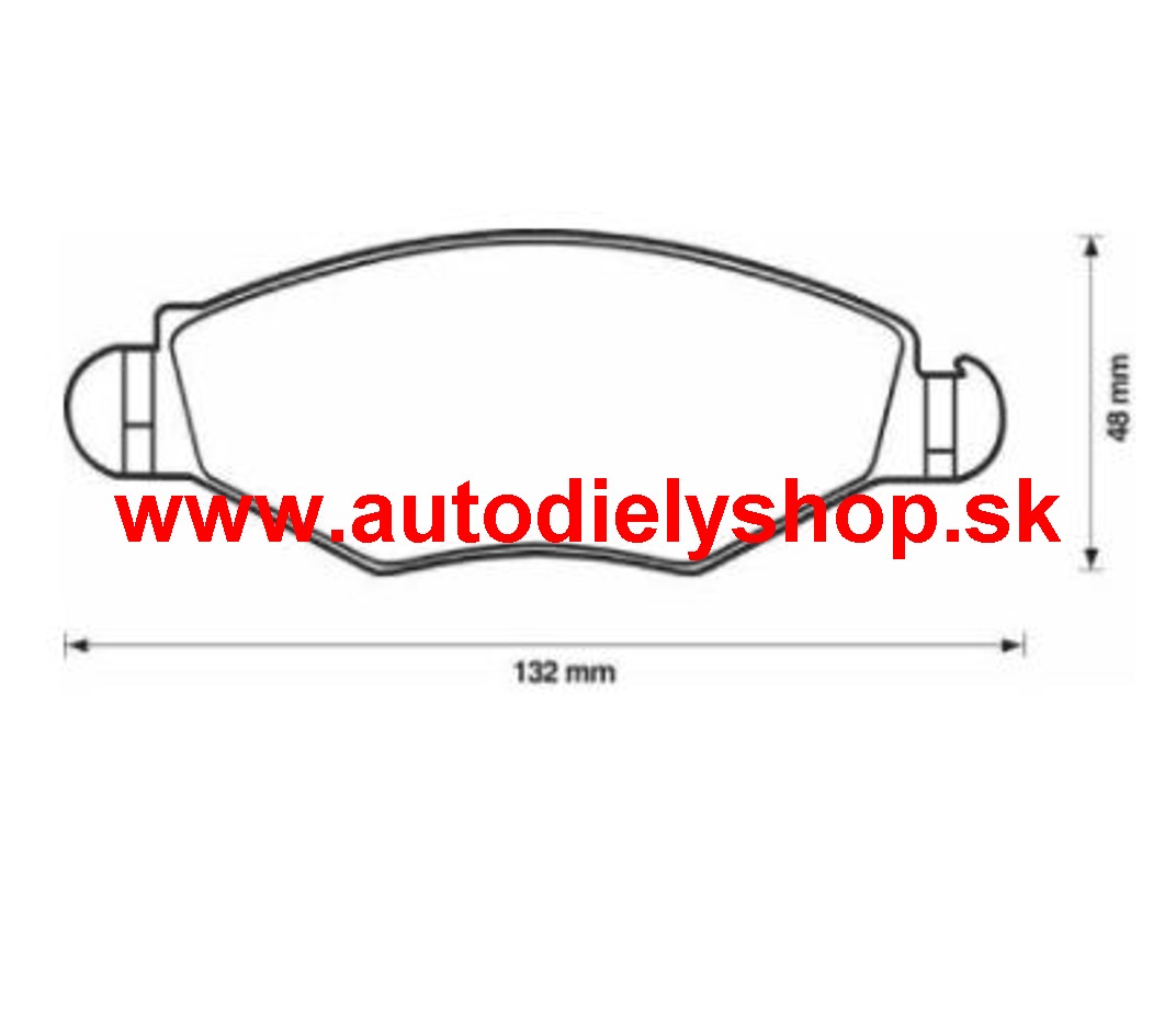Peugeot 206 98-predné brzdové platničky 1,4 HDi / SRL /