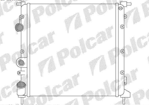 Renault Clio 3/99-6/01 chladič vody 1,2i bez AC