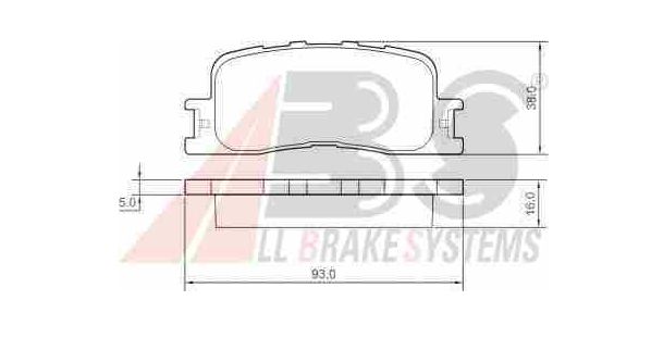 Toyota CAMRY 12/01-08/06 zadné platničky výrobca /A.B.S/