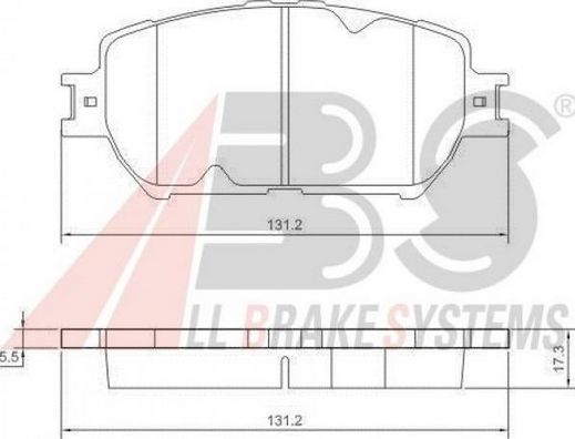 Toyota CAMRY 12/01-08/06 predné platničky výrobca /A.B.S/
