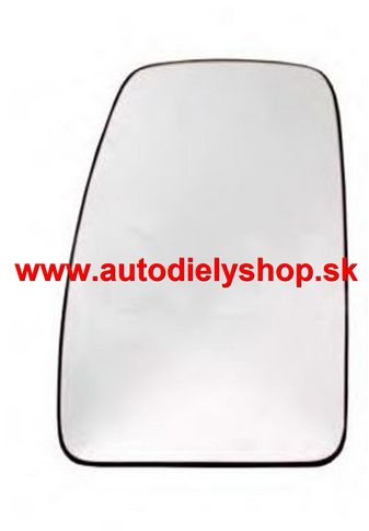 Opel MOVANO 07/07-01/10 sklo zrkadla s držiakom ľavé /Veľké horné/