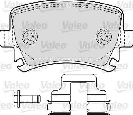 Seat EXEO 12/2008- zadné platničky Sada/ VALEO / 105mm