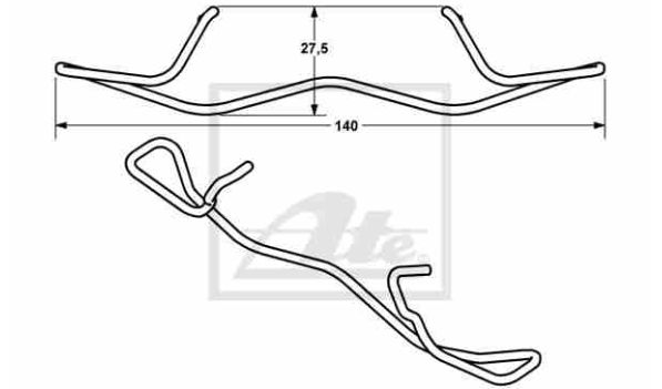Audi A3 06/12- pružina brzdového strmeňa /ATE/