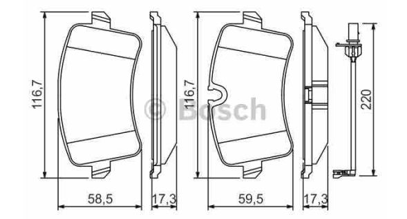 Audi A6 2011- zadné platničky sada /BOSCH/