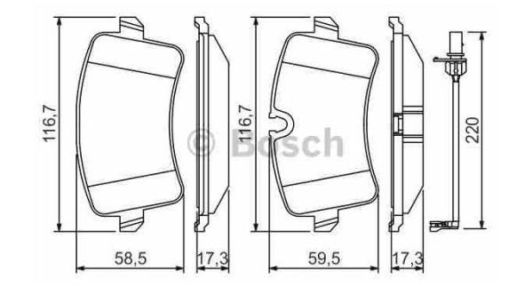 Audi A7 10/10- zadné platničky sada /BOSCH/