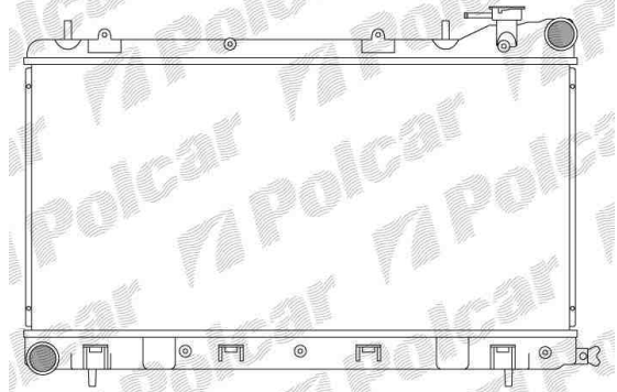 Subaru FORESTER 8/1997-9/2002 chladič vody 2,0i / od r.v.8/98