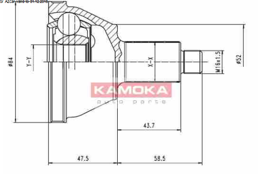 Škoda FABIA 8/04-12/06 homokinetický kĺb - vonkajší Lavý /KAMOKA