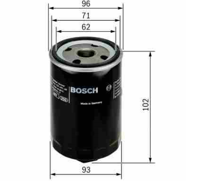 Škoda FELICIA 10/94-12/97 olejový filter 1,9D / BOSCH /