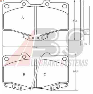 Toyota LANDCRUISER 90 96-02 predné platničky /A.B.S/