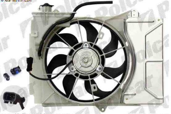 Toyota YARIS 4/99-1/06 ventilátor chladičov 1,0i s AC