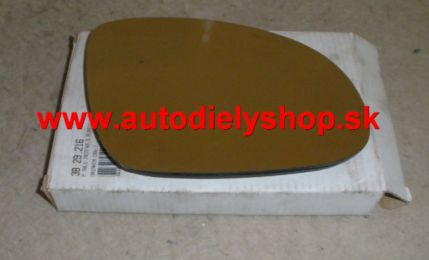 VW Passat B5 96-00 sklo zrkadla Pravé,vyhrievané,chromové,velké