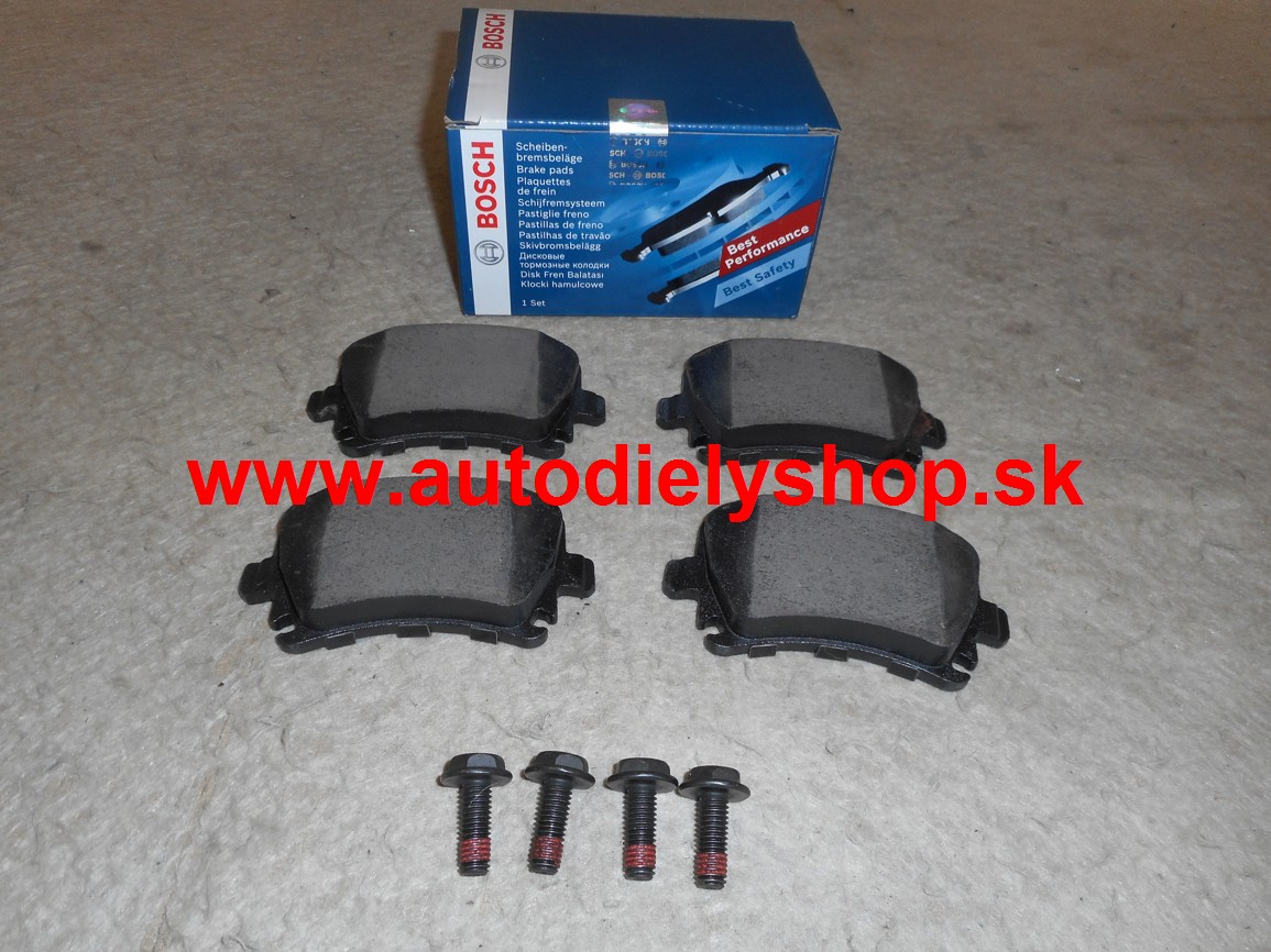 VW TIGUAN 10/07-7/2011 zadné platničky Sada/ BOSCH /