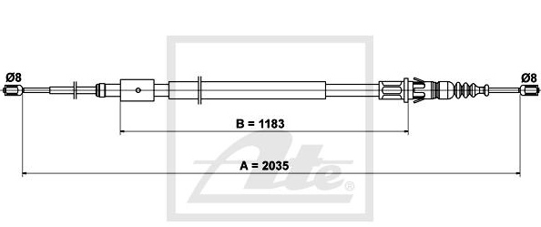 Citroen C4 10/04- Tažné lanko, parkovací brzda ATE