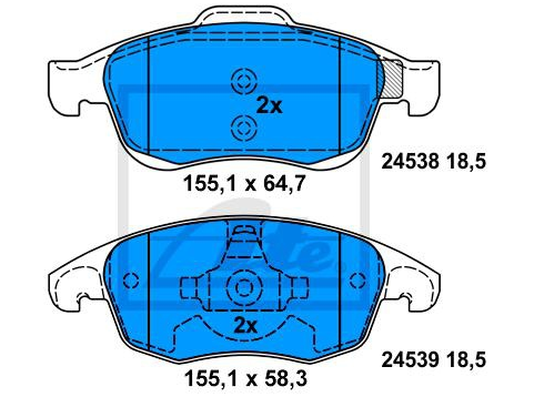 Citroen C4 II 11/2009-predne brzdové platničky 