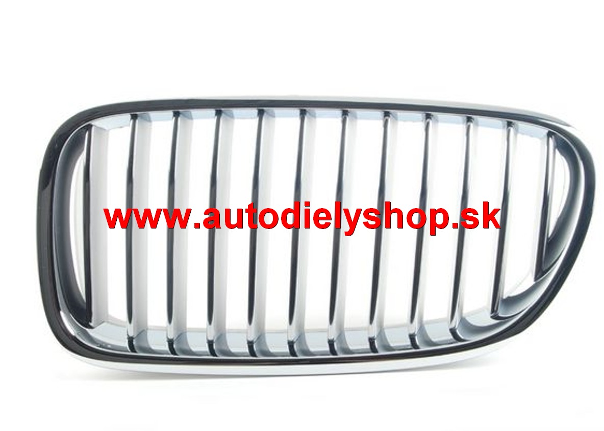 BMW 5 F10, F11 3/2010- predná maska chrom/strieborny ľavá 