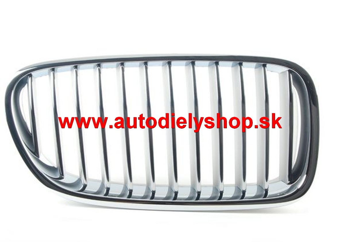BMW 5 F10, F11 3/2010- predná maska chrom/strieborny pravá 