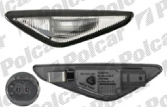 BMW X5 E70 04/10- bočné smerovky čierne s bielym krytom Sada L+P / LED