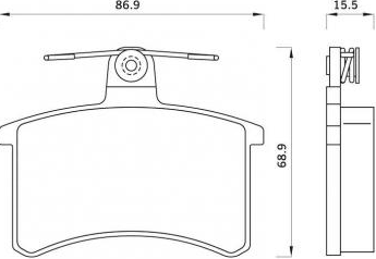 Fiat CROMA 9/91-96 zadné brzdové platničky 