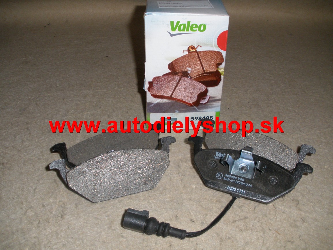 VW NEW BEETLE 98- predné platničky Sada, Valeo