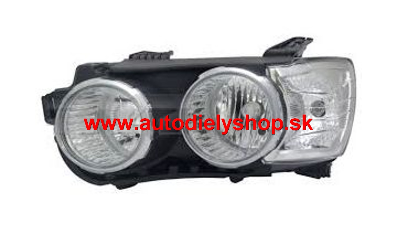 Chevrolet AVEO 05/11- svetlo H1+H7 el. s motorčekom ľavé /čierny rámik/