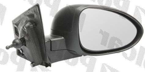 Chevrolet AVEO 05/11- Vonkajšie zrkadlo mechanické čierne pravé