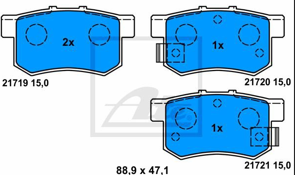 Fiat SEDICI 3 3/2006- zadné brzdové platničky 