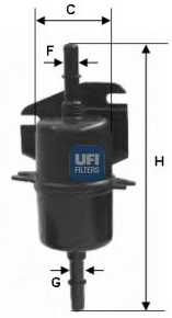 Fiat SEICENTO 5/98-01/2010  palivový filter