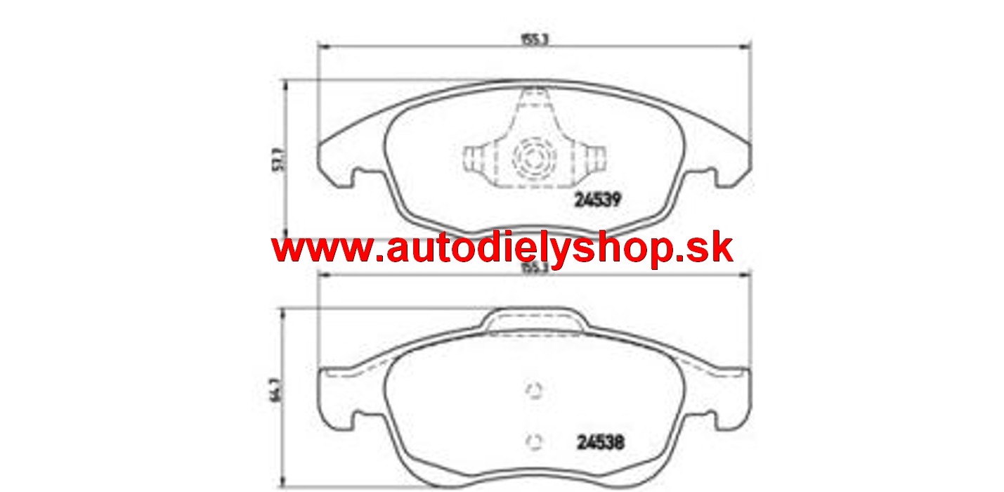 Citroen DS4 04/2011- predné platničky sada /BREMBO/