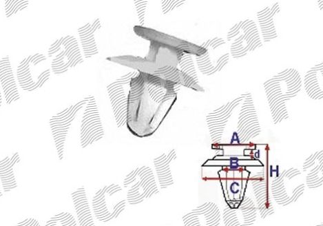 Ford FUSION 8/02-10/05 Príchytka krytu zrkadla sada 10 kusov 