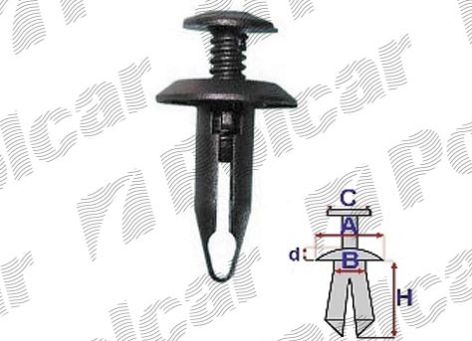 Ford FUSION 8/02-10/05 Príchytka pre plastové podblatníky sada 10 kusov 