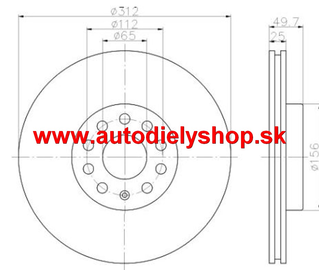 Audi Q3 06/11- predné kotúče sada L+P /TEXTAR/