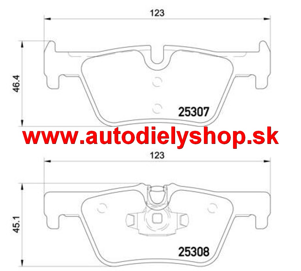 BMW 2 F22 10/2013- zadné platničky sada L+P /TEXTAR/