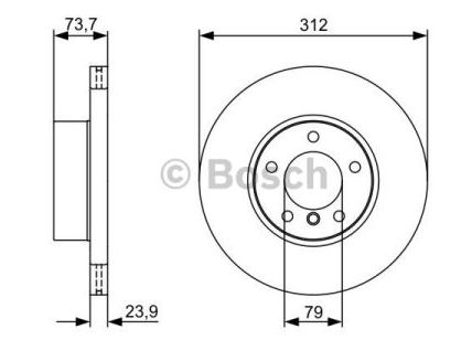 BMW 2 F22 10/2013- predné kotúče sada L+P /BOSCH/