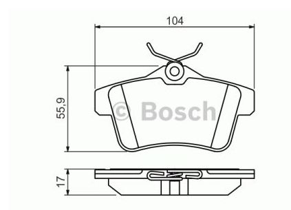 Citroen DS5 11/2011- zadné platničky sada /BOSCH/