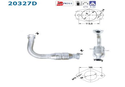 Ford MONDEO 3/93-9/96- katalyzator 1,8 TD