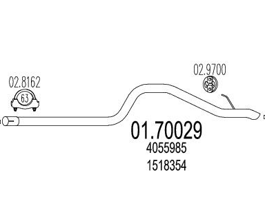 Ford TRANSIT 4/2006- zadná výfukova trubka 