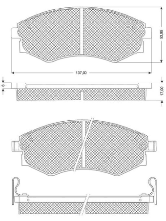 Hyundai ELANTRA 8/00-05/01 predné platničky / STARLINE/