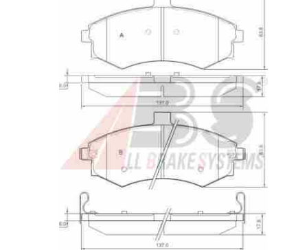 Hyundai MATRIX 7/2008- predné brzdové platničky sada  /ABS/