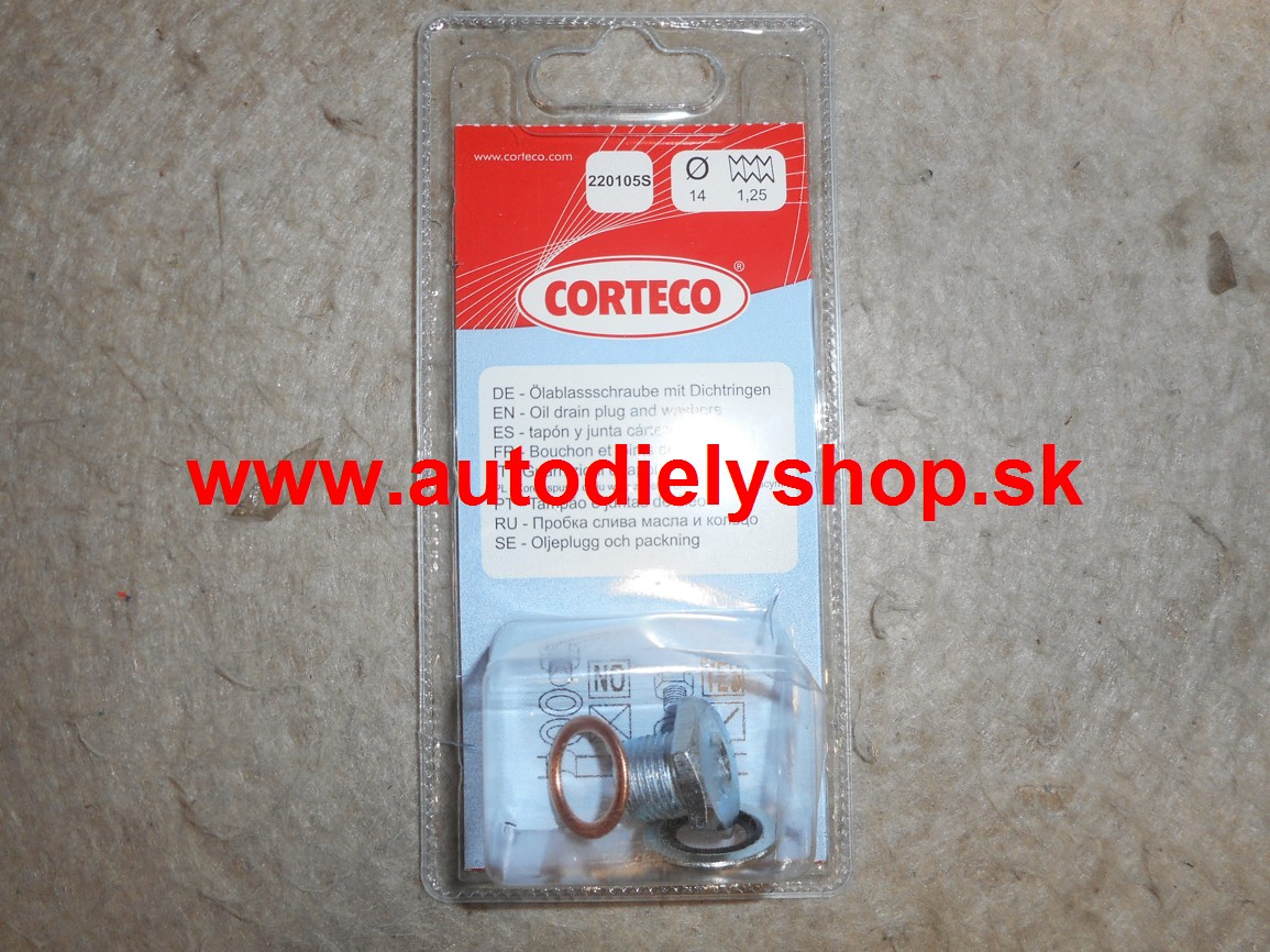 Peugeot 406 5/99-4/04 Výpustní šroub olejové vany CORTECO