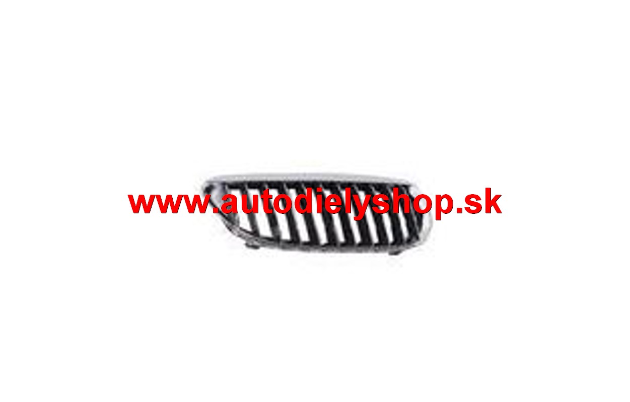 BMW 6 E63/E64 2003-2010 predná mriežka čierna s chrómovým rámikom pravá 