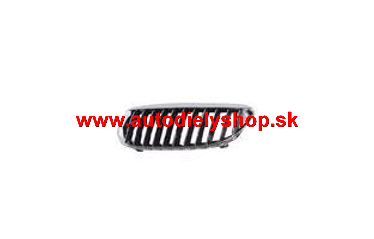 BMW 6 E63/E64 2003-2010 predná mriežka čierna s chrómovým rámikom ľavá 