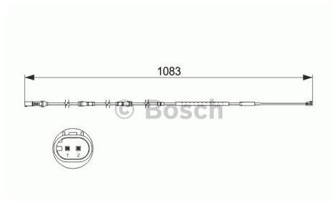 BMW 6 F12/F13 02/11- snímač opotrebenia predných platničiek /BOSCH/