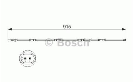 BMW 6 F12/F13 02/11- snímač opotrebenia zadných platničiek /BOSCH/