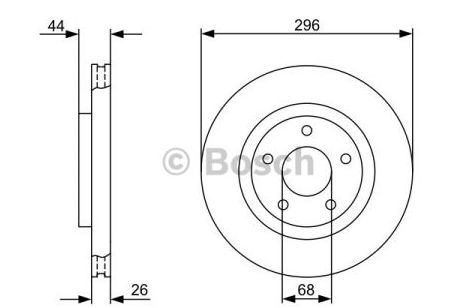 Nissan QASHQAI 2010-2014 predné kotúče sada L+P /BOSCH/