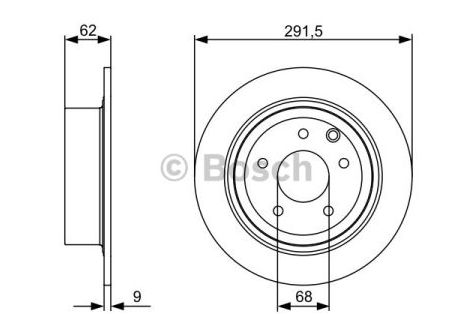 Nissan QASHQAI 2010-2014 zadné kotúče sada L+P /BOSCH/