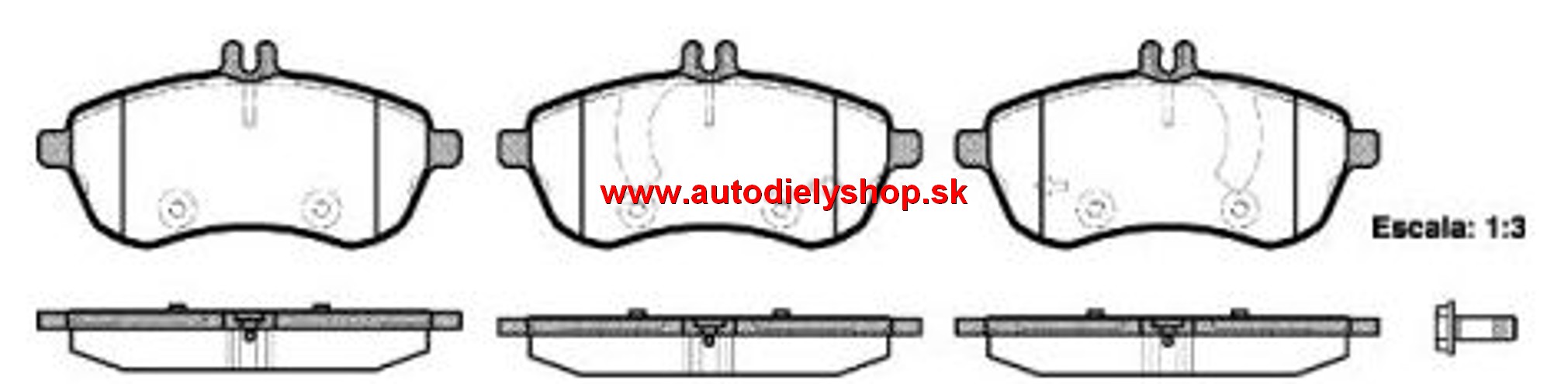 Mercedes W212 "E" 2009- predné platničky sada /ROADHOUSE/