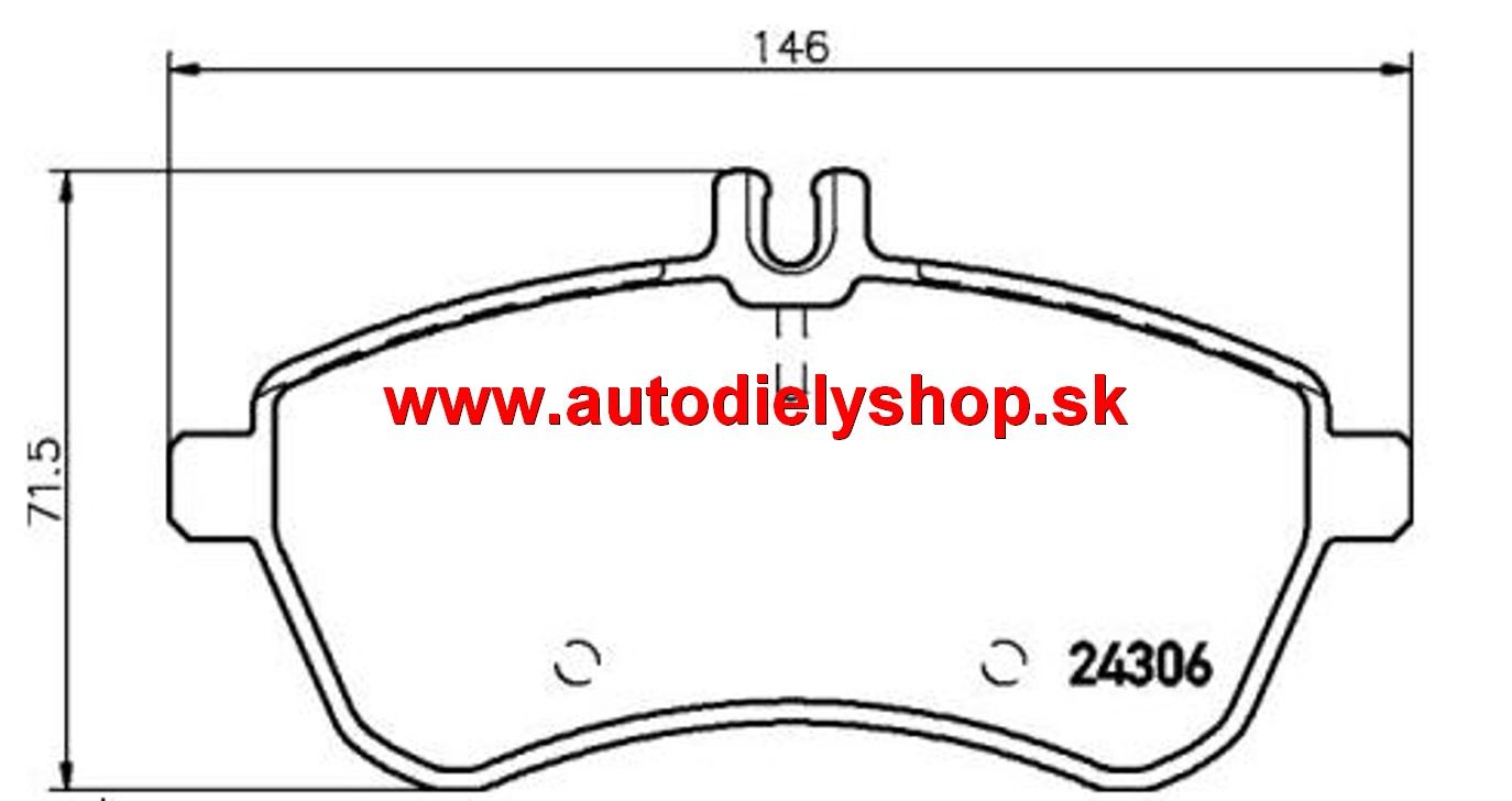 Mercedes W212 "E" 2009- predné platničky sada /TEXTAR/