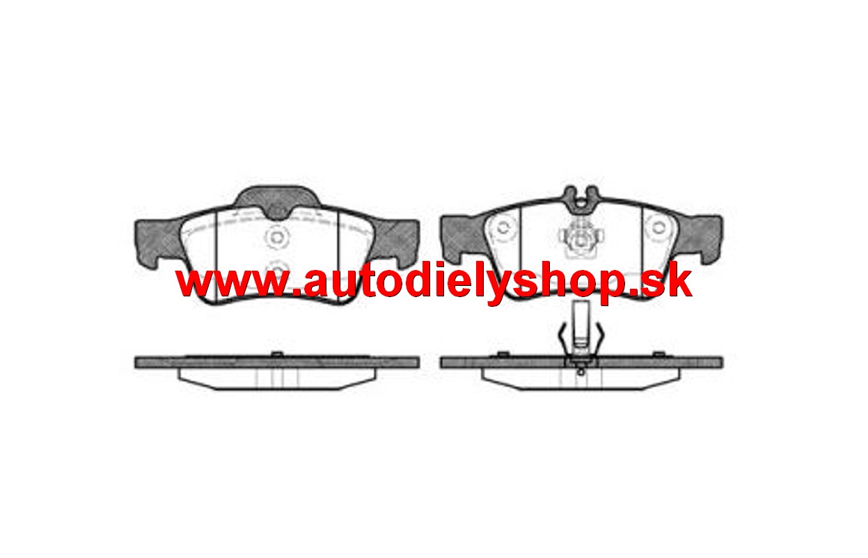 Mercedes W212 "E" 2009- zadné platničky sada /ROADHOUSE/