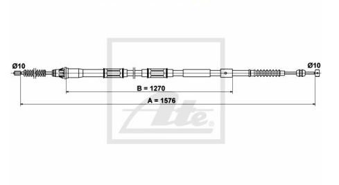 Toyota COROLLA 03/07- lanko ručnej brzdy zadné ľavé /ATE/